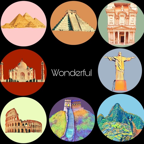 Wonders of the world stickers! - Picture 1 of 1